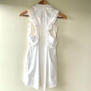 BCBGMAXAZRIA white ruffle top